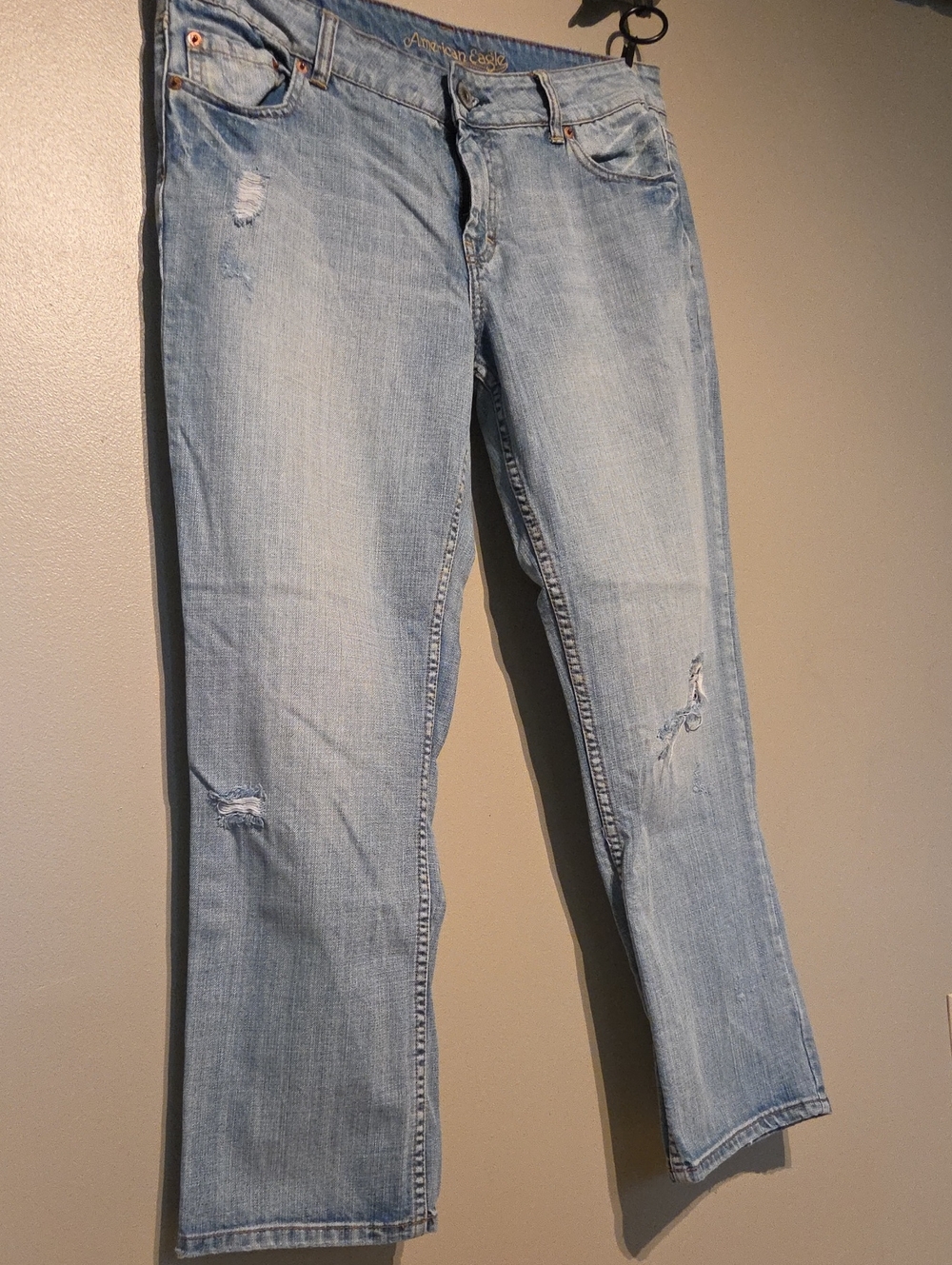 American Eagle Outfitters Light Blue Straight Leg Jeans